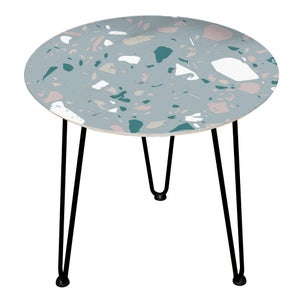 Decorsome Pastel Terrazzo Wooden Side Table