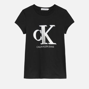 Calvin Klein Kids' Contrast Monogram Slim T-Shirt - Ck Black