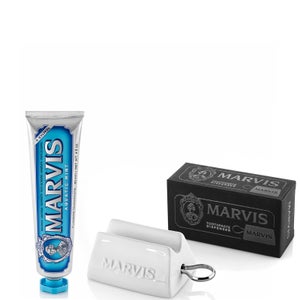 Marvis Aquatic Mint Toothpaste and Squeezer Bundle