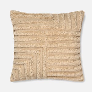 Ferm Living Crease Wool Cushion - Light Sand