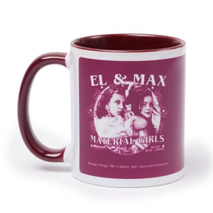 Stranger Things El And Max Material Girls Tasse - Pink