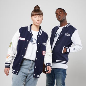 Stranger Things Friends Don't Lie Unisex Varsity Jacke - Navy / Weiß