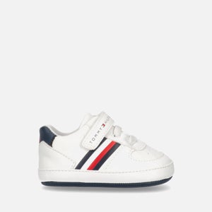 Tommy Hilfiger Baby Faux Leather Lace Up Velcro® Trainers