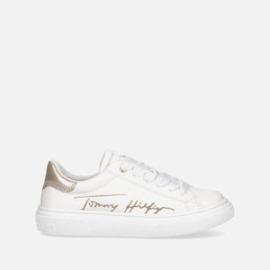 Tommy Hilfiger Kids Signature Faux Leather Trainers