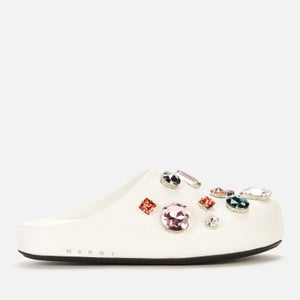 Marni Women's Crystal Mules - Lily White
