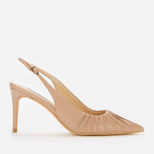 Guess Women's Amena Leather Sling Back Court Shoes - Taupe