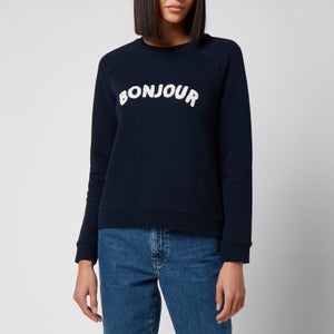 Whistles Women's Bonjour Logo Sweatshirt - Navy
