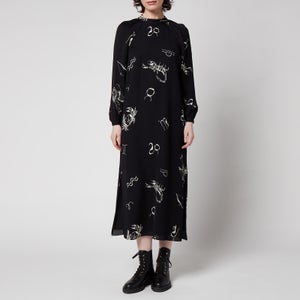 Whistles Women's Kati Horoscope Print Midi Dress - Black/Multi