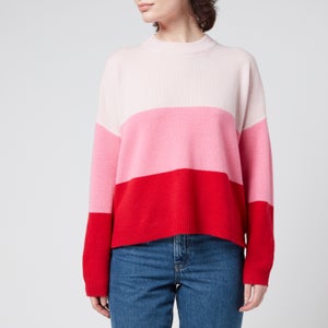 Whistles Women's Stripe Knitted Wool Sweater - Pink