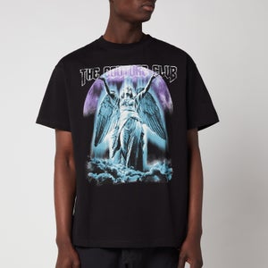 The Couture Club Men's Distressed Angel Regular T-Shirt  - Black