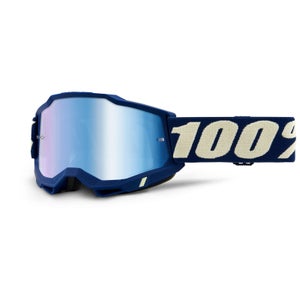 100% ACCURI 2 MTB Goggles Deepmarine - Mirror Blue Lens