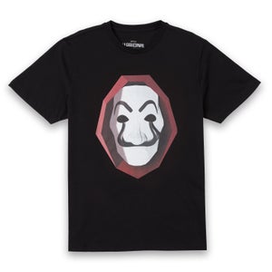 Money Heist 3-D Dali Mask Unisex T-Shirt - Black
