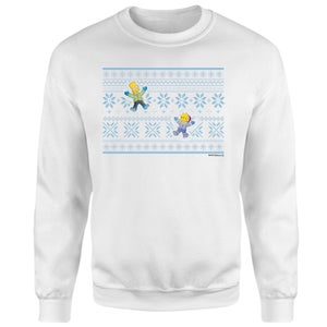 The Simpsons Let It Snow Weihnachtspullover – Weiß