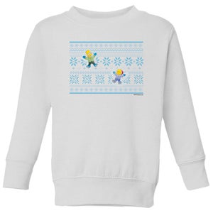 The Simpsons Let It Snow Kids' Christmas Jumper - White