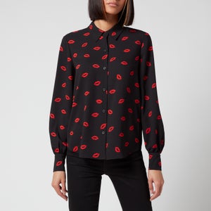 Kate Spade New York Women's Lips Pastis Blouse - Black