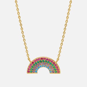 Estella Bartlett Women's Full Rainbow Necklace - Gold Plated