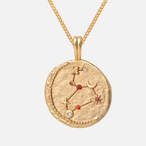 Astrid & Miyu Women's Zodiac Leo Pendant Necklace - Gold