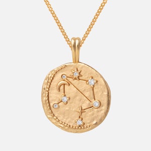Astrid & Miyu Women's Zodiac Libra Pendant Necklace - Gold