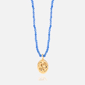 Hermina Athens Women's Sealstone Runner Necklace - Blue