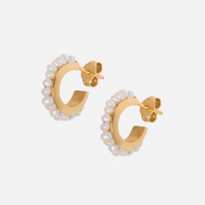 Hermina Athens Women's Luna Pearls Earrings - Gold