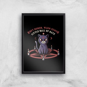Soft Demon, Warm Demon, Little Ball Of Hate Cat Giclee Art Print