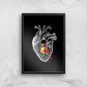 Keyhole Flower Heart Vintage Collage Giclee Art Print
