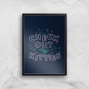 Check Out My Kitties Giclee Art Print