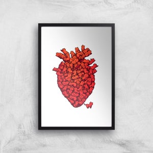 I Love Cat Heart Giclee Art Print