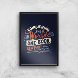 Conquering The World One Book At A Time Giclee Art Print
