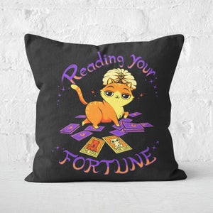 Reading Your Fortune Square Cushion