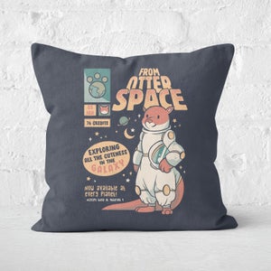 Otter Space Astronaut Other Gravity Galaxy Comics Square Cushion