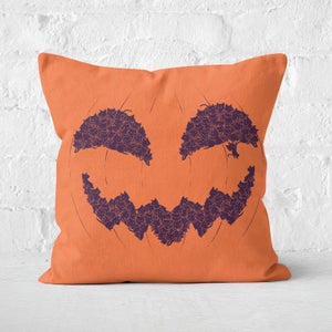 Halloween Pumpkin Cat Square Cushion