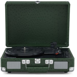 Cruiser Plus Deluxe Portable Turntable - With Bluetooth Output - Green Ostrich