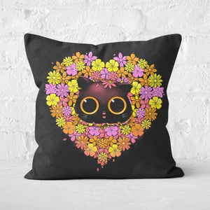 Spring Cat Lover Square Cushion