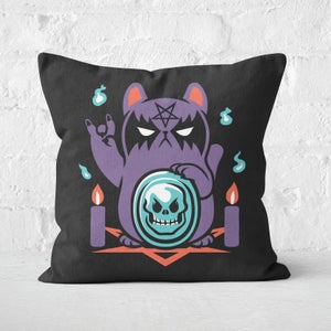 Bad Luck Satanic Cat Manekineko Square Cushion