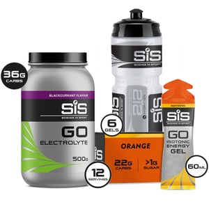 Science in Sport GO Electrolyte Drink Powder + Isotonic Energy Gel + Water Bottle Bundle