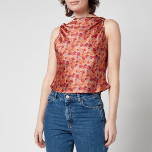 Free People Women's Nights In Printed Cami Top - Fog Combo