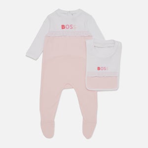 Hugo Boss Baby Girls' Pyjama and Bib Set - Pale Pink