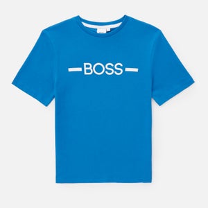Hugo Boss Boys' Line Logo Short Sleeve T-Shirt - Electric Blue