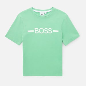 Hugo Boss Boys' Line Logo Short Sleeve T-Shirt - Green
