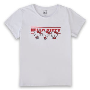 Hello Kitty Triple Women's T-Shirt - White