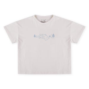 Neko Lights Women's Cropped T-Shirt - Cream