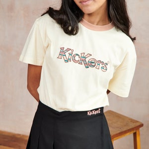 Women's Cream T-shirt with logo Beige