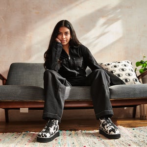 Women Utility Black Boliersuit