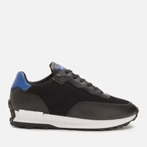 MALLET Men's Caledonian Running Style Trainers - Black/Electric Blue