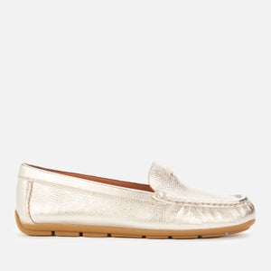 Coach Women's Marley Metallic Leather Driving Shoes - Champagne