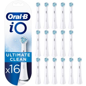 Oral-B iO Ultimate Clean Opzetborstels - Wit, Verpakking 16-Pak