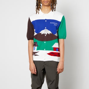 4SDesigns Men's Knit Camp Landscape Shirt - Multi