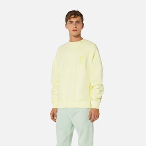 AMI Men's Tonal De Coeur Sweatshirt - Pale Yellow