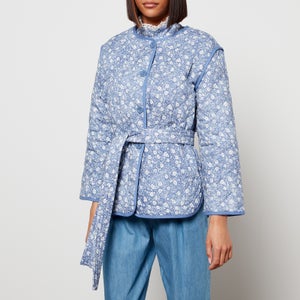 See By Chloe Women's Floral Padded Jacket - Blue White